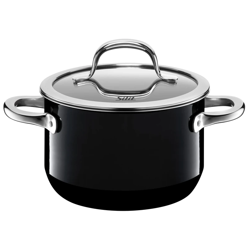 Silit "Passion High Casserole with Lid, Black, 16 cm
