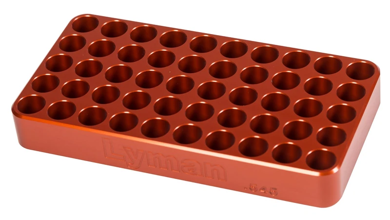 Lyman Products 7728082 Deluxe Anodised Aluminum Loading Block, Orange, One Size
