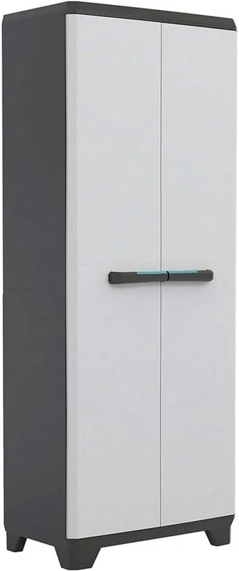 Kis 9726000 0616 02 “Linear Utility” Plastic Cupboard, Light Grey/Black