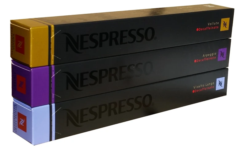 Nespresso Original Decaffeinated coffee pods variety pack (30 capsules) – Arpeggio, Ristretto & Volluto decaf – Make Espresso, Cappuccino & Latte – Recyclable Pods