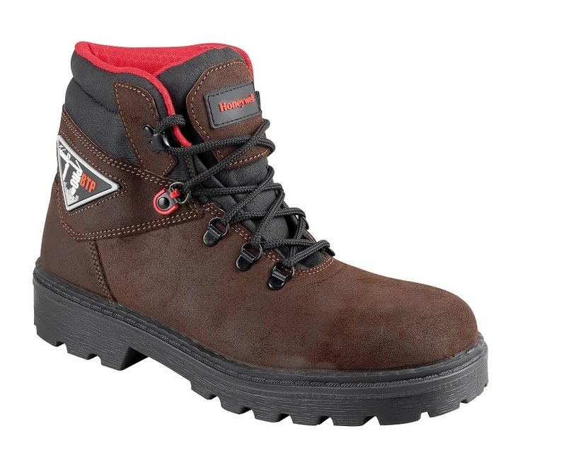 Honeywell Bacou PRO BTP S3 CI SRC Certified Water Resistant Oiled Full Grain Leather Lace Up Safety Shoes with Poromax 3D Lining, Breathable, Size 43 EU, 6246150-43/7 (1 Pair)