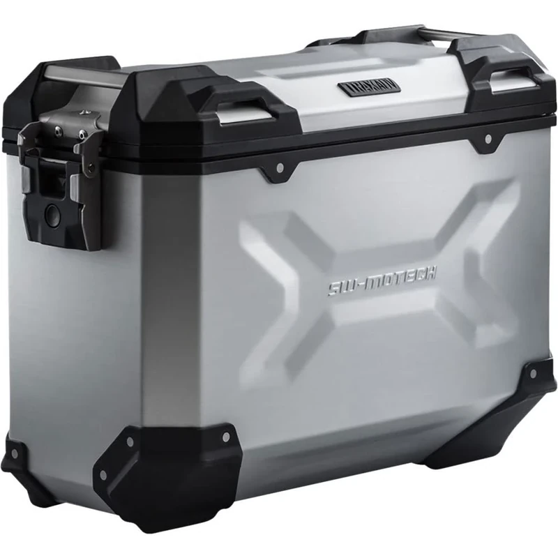 Trax ADV M SW-MOTECH Side Case. Aluminum. 37 L. Left. Silver