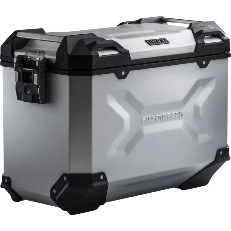 SW-Motech TRAX ADVENTURE 45-Liter ALU-BOX Sidecase - Left Anodized Silver Aluminum