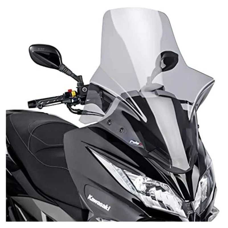 Puig 7020H Windshield Touring for Maxiscooter Kawasaki J300 2014-2015, Smoke, Medium