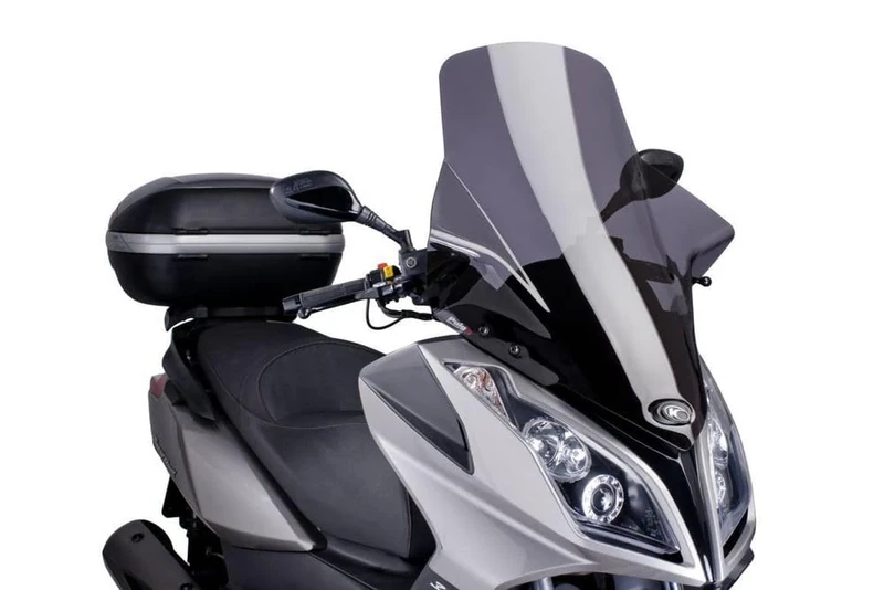 Puig 6790F Windshield Touring for Maxiscooter Kymco SuperDink 125i/300i 2009-2015, Downtown 125i/300i, Dark Smoke, Medium