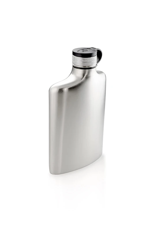 Gsi Outdoors Glacier Stainless Hip Flask 8 oz Hip Flask, Unisex Adult, Silver, 8 oz