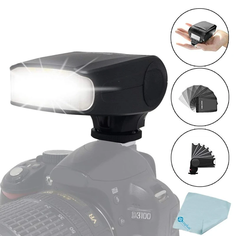 Mcoplus MK-320 TTL Flash Speedlite for Olympus OM-D E-P5 E-PM E-M1 E-M5 E-M10 EPL5 E-PL6 E-PL7 LUMIX GM5 GX1 GX7 GX8 G3 LX100 with Mcoplus Cloth