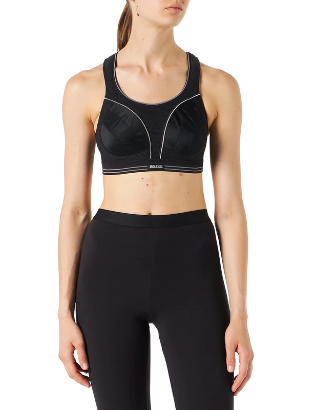 Shock Absorber B5044 Women's Run Sports Bra - Black/Silver 30G
