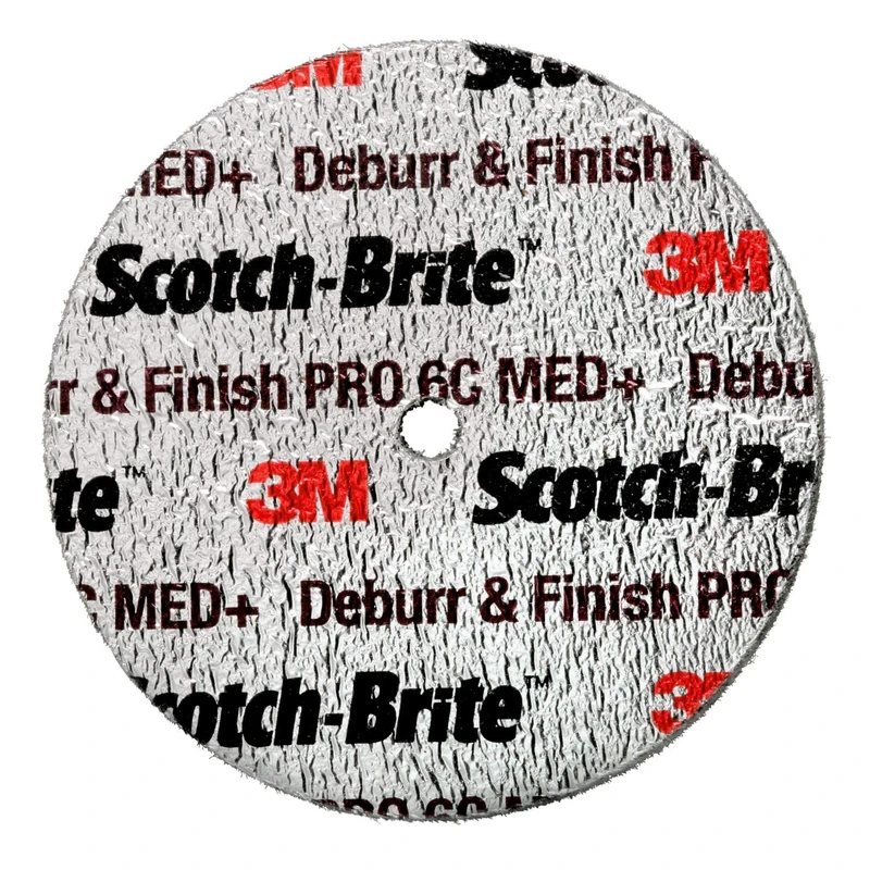 Scotch-Brite Deburr and Finish PRO Unitized Wheel DP-UW, 76 mm x 3.18 mm x 6.35 mm, 6C MED+