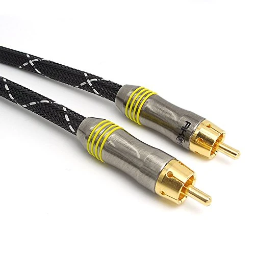 AKORD RCA DIGITAL COAXIAL AUDIO LEAD SPDIF GOLD RCA CONNECTOR PHONO CABLE FOR SURROUND SOUND/DOLBY/DTS (3 Metre)