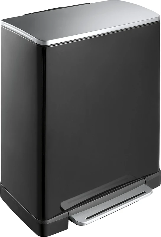 EKO "E-Cube Pedal Bin, Matt Black, 50 Litre - Image 1