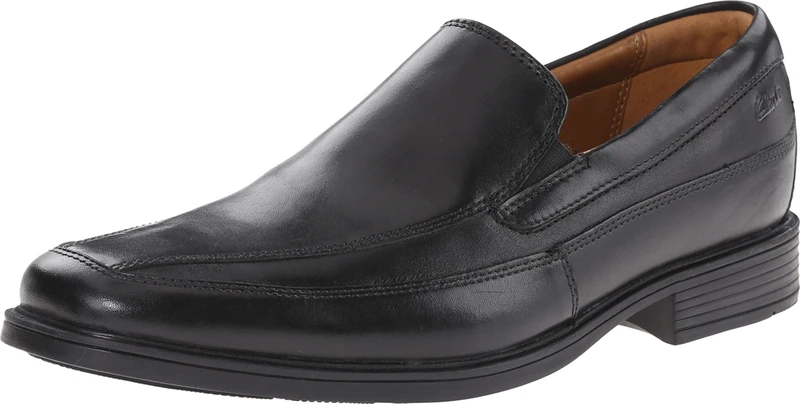 Clarks Men's Tilden Free footwear, Black Leather, 8.5 UK Wide