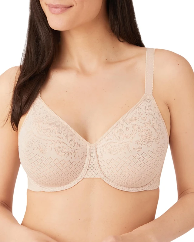 Wacoal Women's Visual Effects Underwired Minimiser Bra, Sand, 40F
