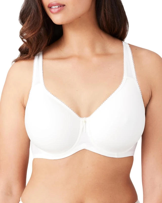 Wacoal Women's Basic Beauty Contour T-Shirt Bra, White, 32 E