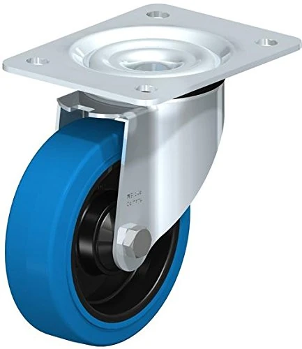 Blickle LK-POEV 125K-3-SB Swivel Caster, 4.92" Wheel Diameter, 550 lb. Load Capacity