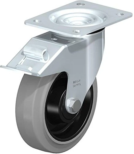 Blickle LE-POEV 160XKA-FI-SG Swivel Caster, 6.3" Wheel Diameter, 660 lb. Load Capacity