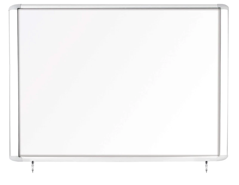 Bi-Office Outdoor Magnetic Display Case, Lacquered Steel Surface, Top Hinged Glass Door, Aluminium Frame, 80.4 x 68.1 cm (6X A4)