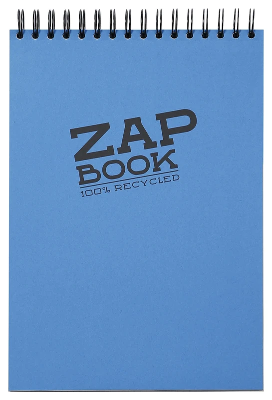 Clairefontaine - Ref 8356C - Recycled Zap Book (160 Pages) - A4 (297 x 210mm) Size, Recycled 80gsm Paper, Acid Free, pH Neutral - Assorted Bright Colours (Pack of 5)
