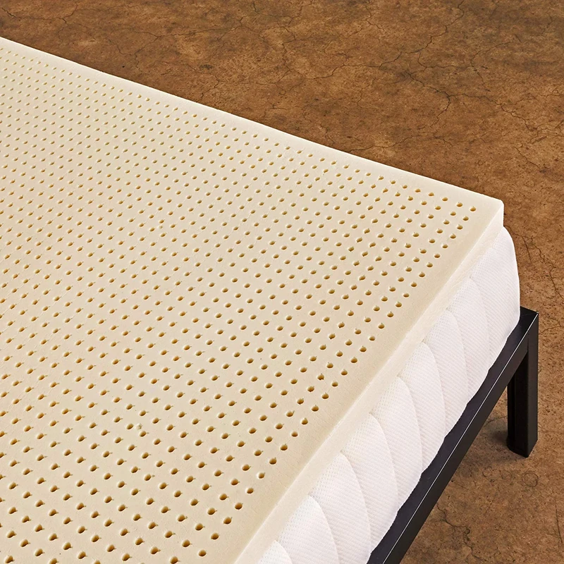 Pure Green Natural Latex Mattress Topper - Soft - 2 Inch - King Size (GOLS Certified Organic)