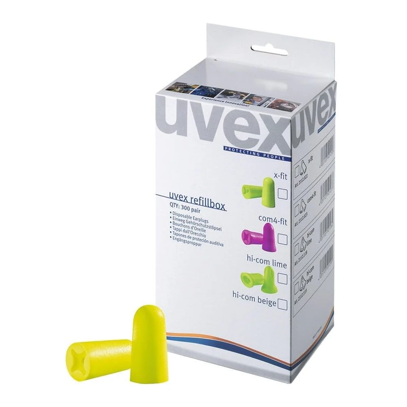 Uvex 2112-022 SNR 37 X-Fit Dispenser Re-Fill Ear Plug, Celadon, Pack of 600