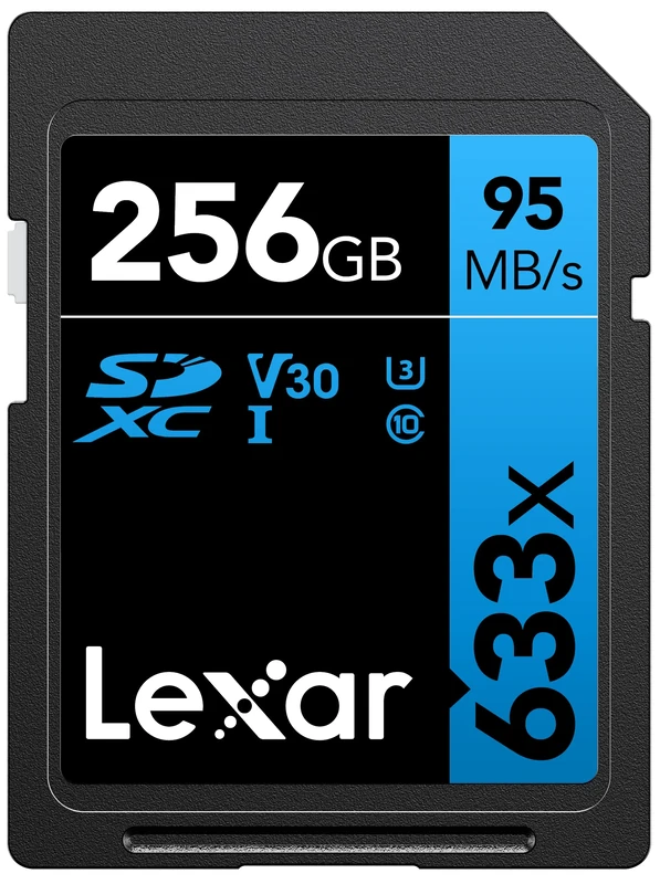 Lexar Professional 633x SD Card 256GB, SDXC UHS-I Card, Up To 95MB/s Read, for Mid-Range DSLR, HD Camcorder, 3D Cameras, LSD256CBEU633 (Product Label May Vary)