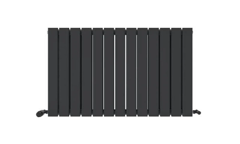 iBathUK Apex Horizontal Radiator, Double Flat Panel Radiators, 600x988mm Slim Radiator for Bathroom,Kitchen,Living Room- Anthracite