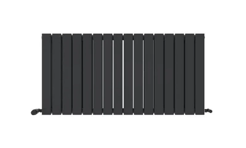 iBathUK Apex Horizontal Radiator, Double Flat Panel Radiators, 600x1216mm Slim Radiator for Bathroom,Kitchen,Living Room- Anthracite