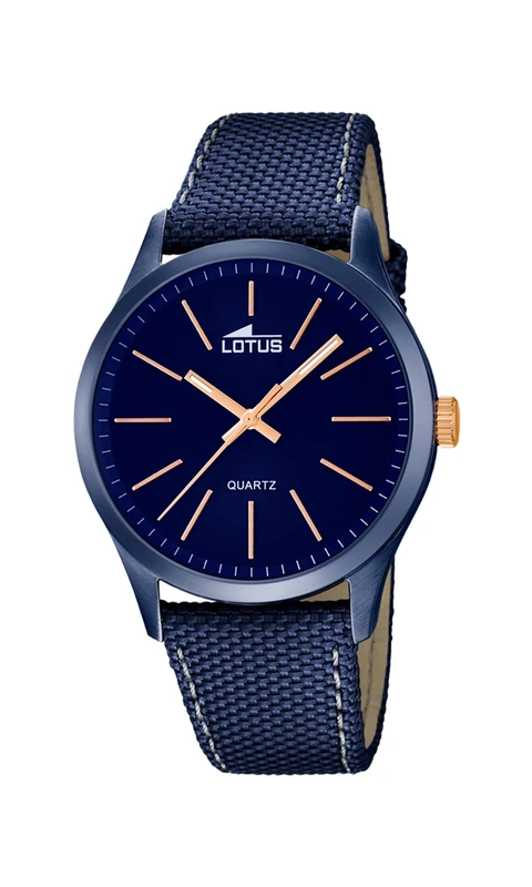 Lotus Men's Quartz Watch with Blue Dial Analogue Display and Blue Leather Strap 18166/2