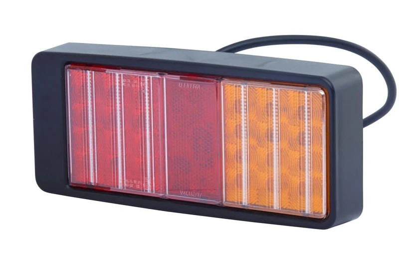 HELLA VALUEFIT 2VB 357 020-001 Rearlight - LED - 12/24V - mounting/Bolted - Lens Colour: Red/Yellow - Plug: open cable ends - right/left - Quantity: 1