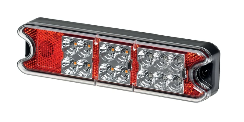 HELLA VALUEFIT 2VA 357 021-001 Rearlight - LED - 12/24V - mounting/Bolted - Lens Colour: Red/Crystal clear - Plug: open cable ends - right/left - Quantity: 1 - Image 1