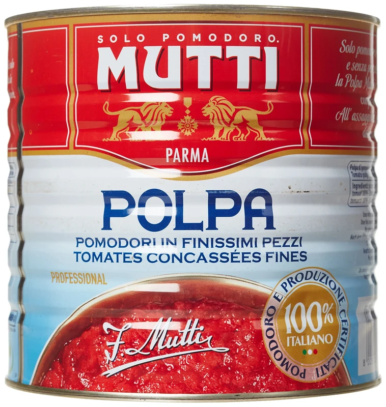 Mutti – Polpa, Finely Chopped Tomatoes, 2.5kg, (Pack of 6)