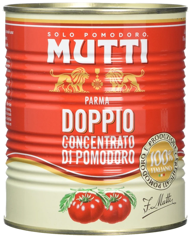 Mutti – Double Concentrate Tomato Puree, Tomato Concentrate, 880g, (Pack of 6)