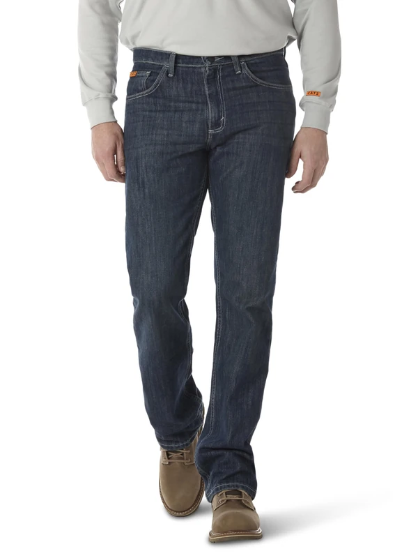 Wrangler Men's FR Vintage Boot Cut Jean, Dark Wash, 33Wx30L
