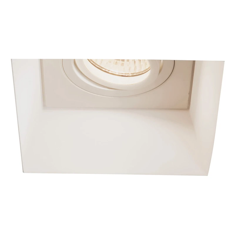 Astro Blanco Square Adjustable Indoor Downlight (Plaster), GU10 LED Lamp, Designed in Britain - 1253007-3 Years Guarantee