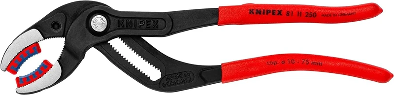 KNIPEX Siphon and Connector Pliers with Non-Slip Plastic Coating 250 mm, 81 11 250