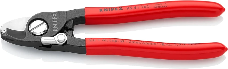 KNIPEX Cable Shears with Plastic Coating 165 mm, 95 41 165