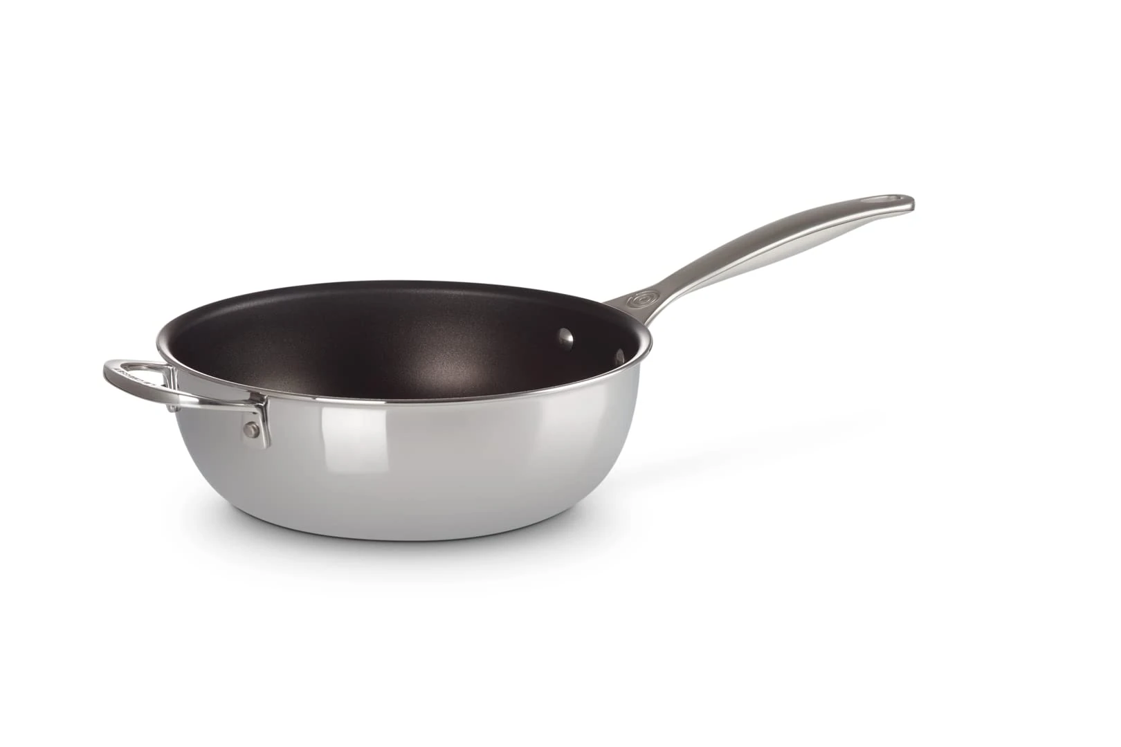 Le Creuset 3-Ply Plus Stainless Steel 24cm Chef's Pan, with Lid, 96601424001700