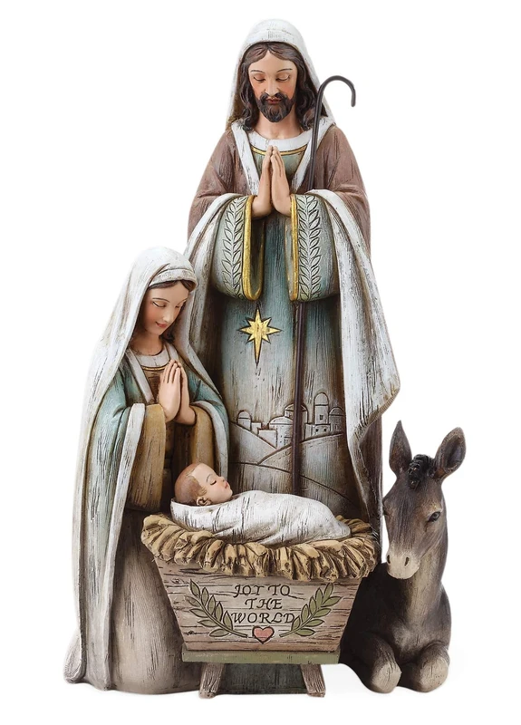 Joseph's Studio Roman Holy Family with Donkey Figurine (31321)