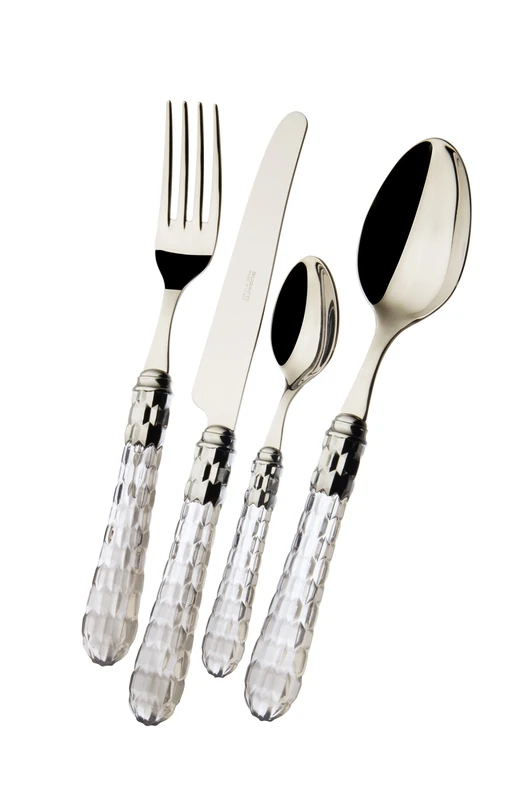 Bugatti Aladdin Cristallo CSC1T-S1750 24-Piece Cutlery Set Acrylic/Stainless Steel Transparent 39 x 27 x 5 cm - Image 1