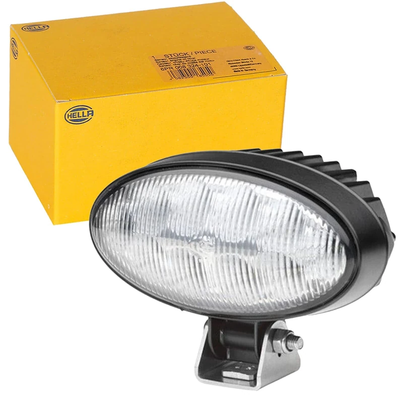 HELLA 1GB 996 386-001 LED-Worklight - Oval 90 - 24/12V - 2000lm - mounting/Bolted - Swivelling Mounting Bracket - Short distance lighting - Cable: 200mm - Plug: DEUTSCH plug