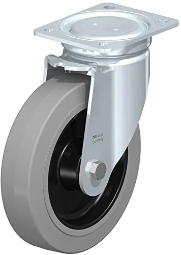 Blickle LU-POEV 200XR-SG Swivel Caster, 7.87" Wheel Diameter, 1100 lb. Load Capacity