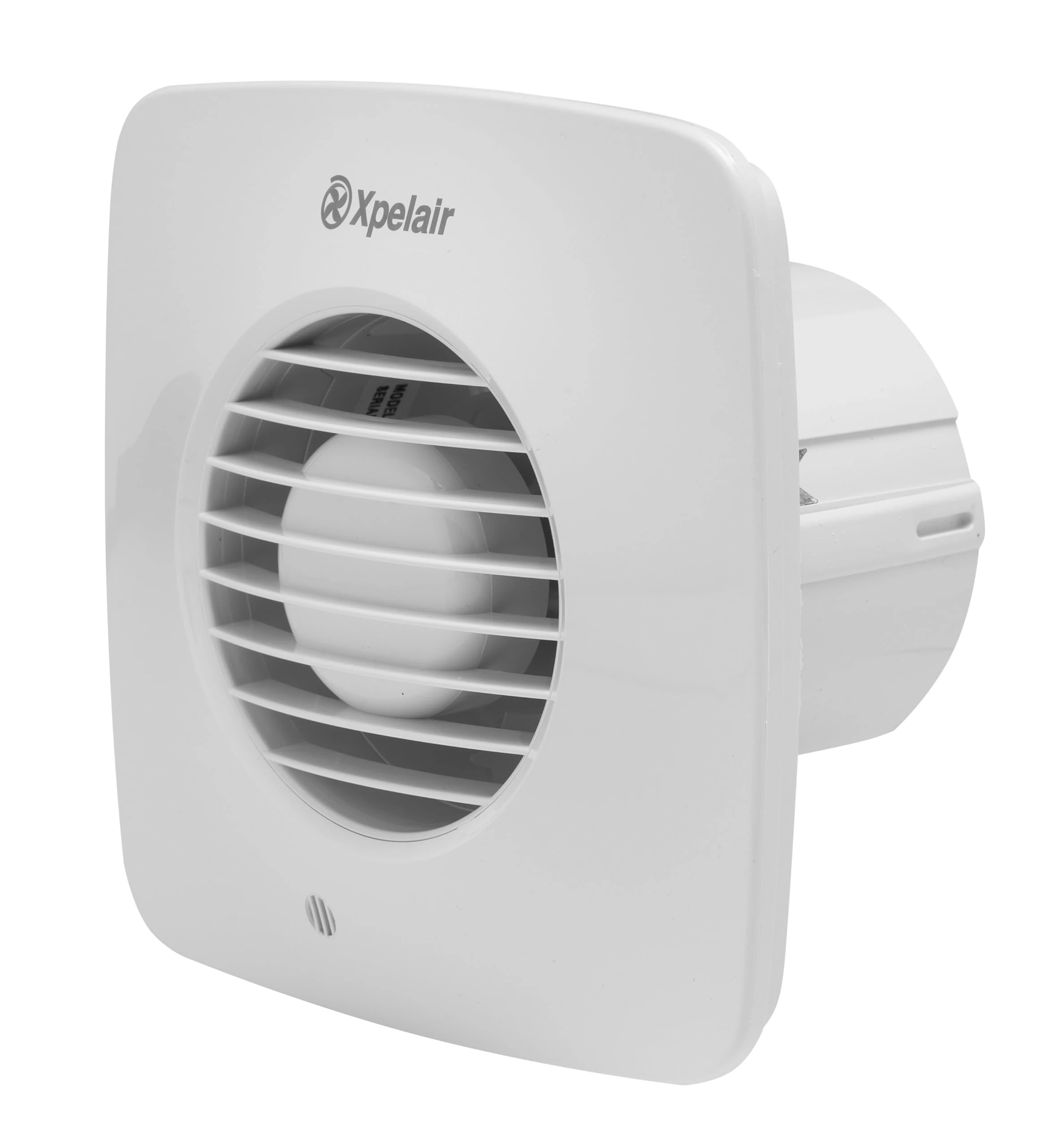 Xpelair Simply Silent DX100BS 4 Inch/100mm Simply Silent Bathroom Extractor Fan,Wall,Ceiling and Window fitting,Adjustable Twin Speed,Ghost Air Movement Technology for Quiet Running, Square,White