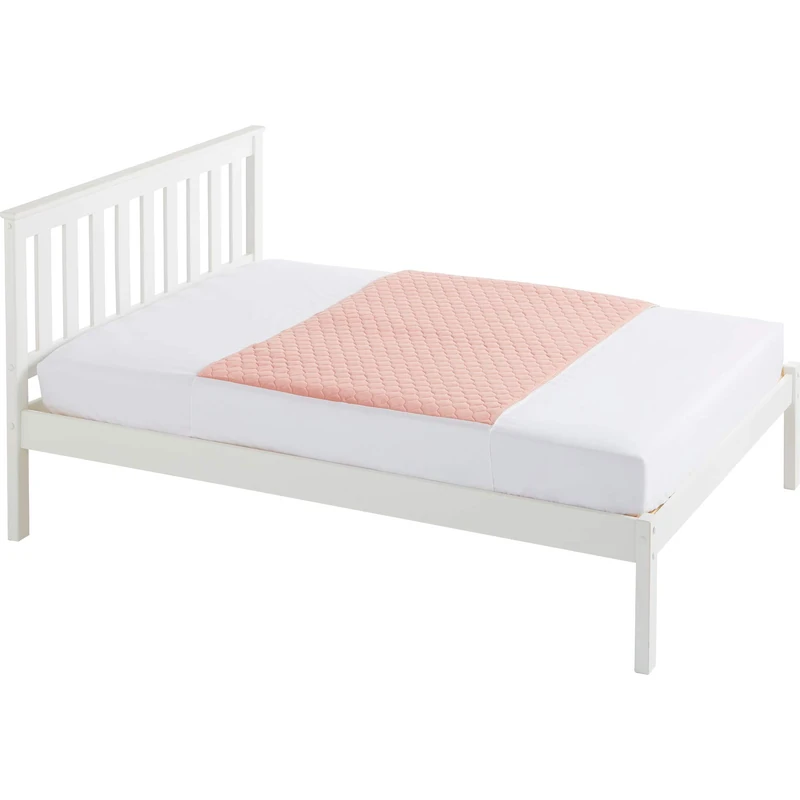 Kylie Premium Bed Pads | Pink | 4 Litre | Double Bed 139 x 91cm | Washable Absorbent Incontinence Sheets | Waterproof Backing | 50cm Mattress Tuck Flaps on Each Side