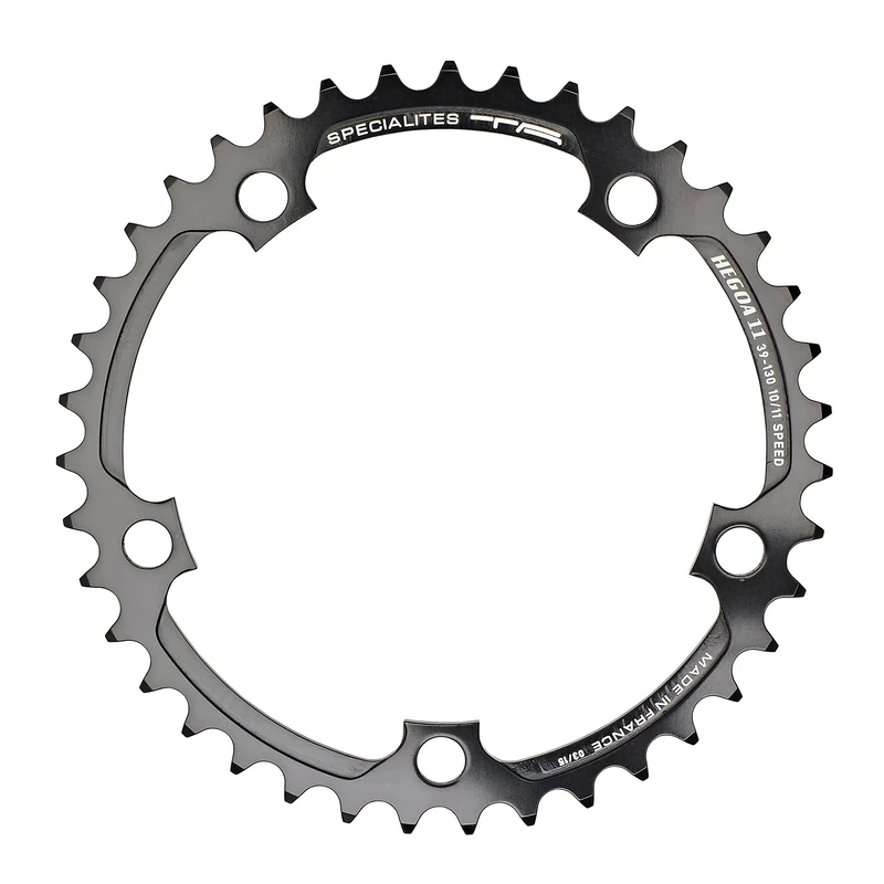 SPECIALITES Single Chainring 10/11S x 39 Teeth - BCD 130mm Black for