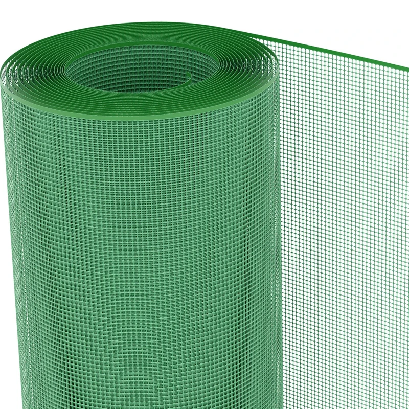 TENAX Quadra 05 Plastic Protective Net 1.00 x 50 m, Multi-Purpose Net with Square Mesh to Protect Balconies, Fences and Railings Green