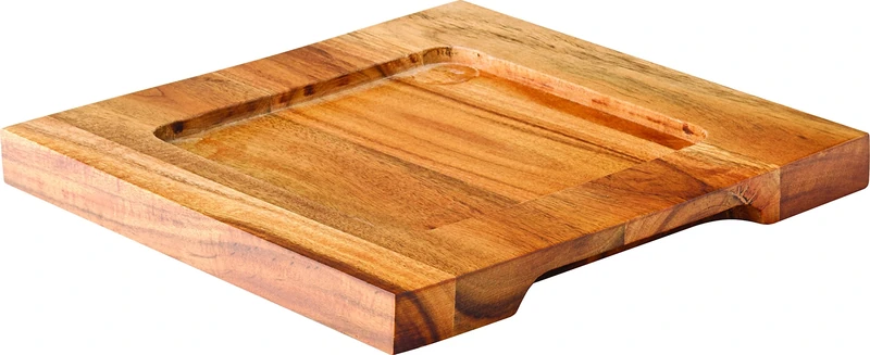 Utopia Square Acacia Wooden Boards 7.5 x 7.5inch / 19 x 19cm - Pack of 6 | Wooden Skillet Stands, Wooden Base for Cast Iron Skillet Pan 14cm x 14cm - Image 1