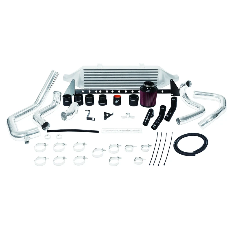 Mishimoto MMINT-STI-08AISL Front-Mount Intercooler Kit & Airbox Compatible With Subaru STI 2008-2014 Silver