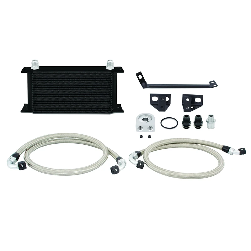 Mishimoto MMOC-MUS4-15BK Oil Cooler Kit Compatible With Ford Mustang EcoBoost 2015+ Black