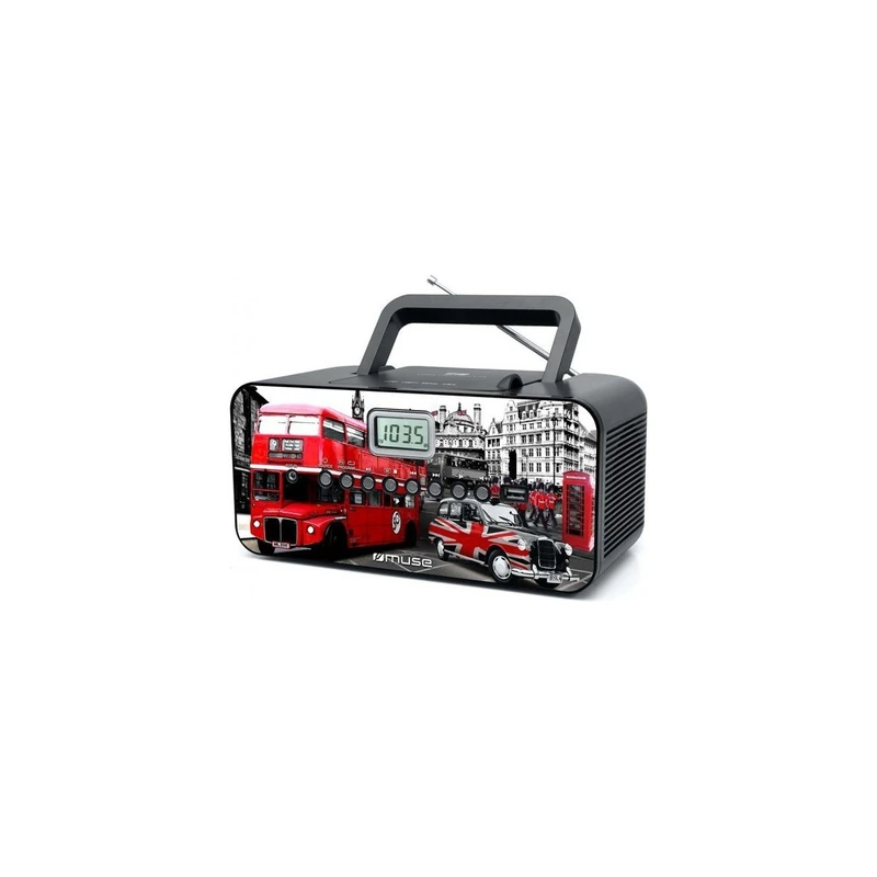 Muse M-28 NY CD Radio Portable PLL FM Radio MW Tuner Transmitter Memory USB MP3 Playback Mains Battery Powered New York