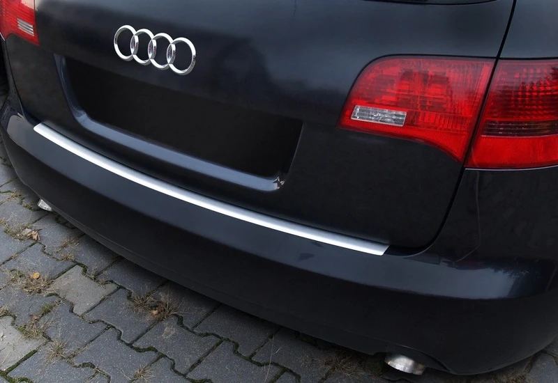 Avisa Stainless Steel Rear Bumper Protector Compatible with Audi A6 Avant Excl. Allroad 2005-2011